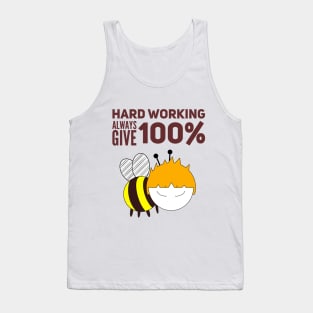 Hard Working Always Give 100% Boy Tank Top